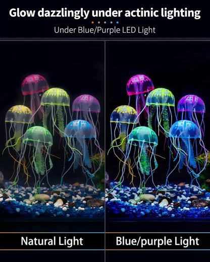 Uniclife 6 Pcs Glowing Jellyfish Ornament Decoration for Aquarium [2]