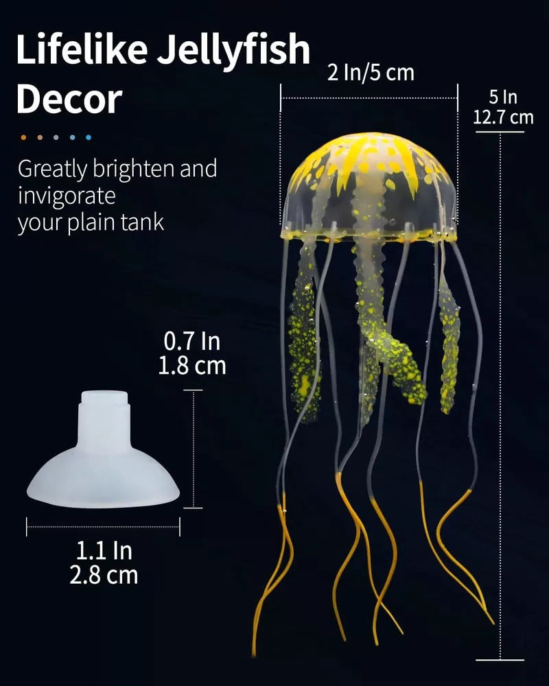 Uniclife 6 Pcs Glowing Jellyfish Ornament Decoration for Aquarium [4]