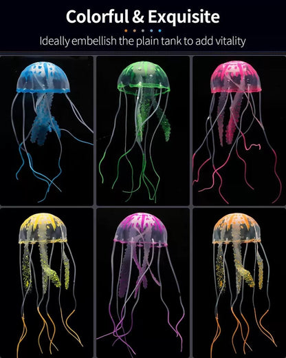 Uniclife 6 Pcs Glowing Jellyfish Ornament Decoration for Aquarium [6]