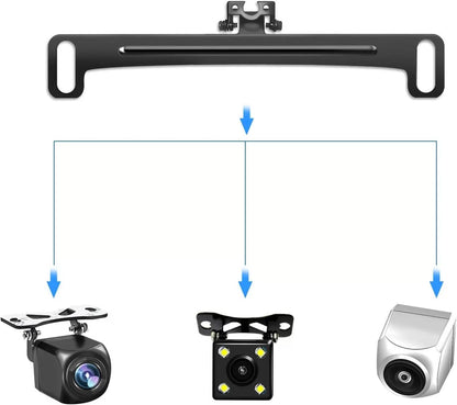 Universal Car Rear View Camera License Plate Bracket,Upgraded Full Black [4]