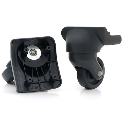 Universal Luggage Wheels Replacement Kit for Suitcase, Steel Core 360° Black [2]