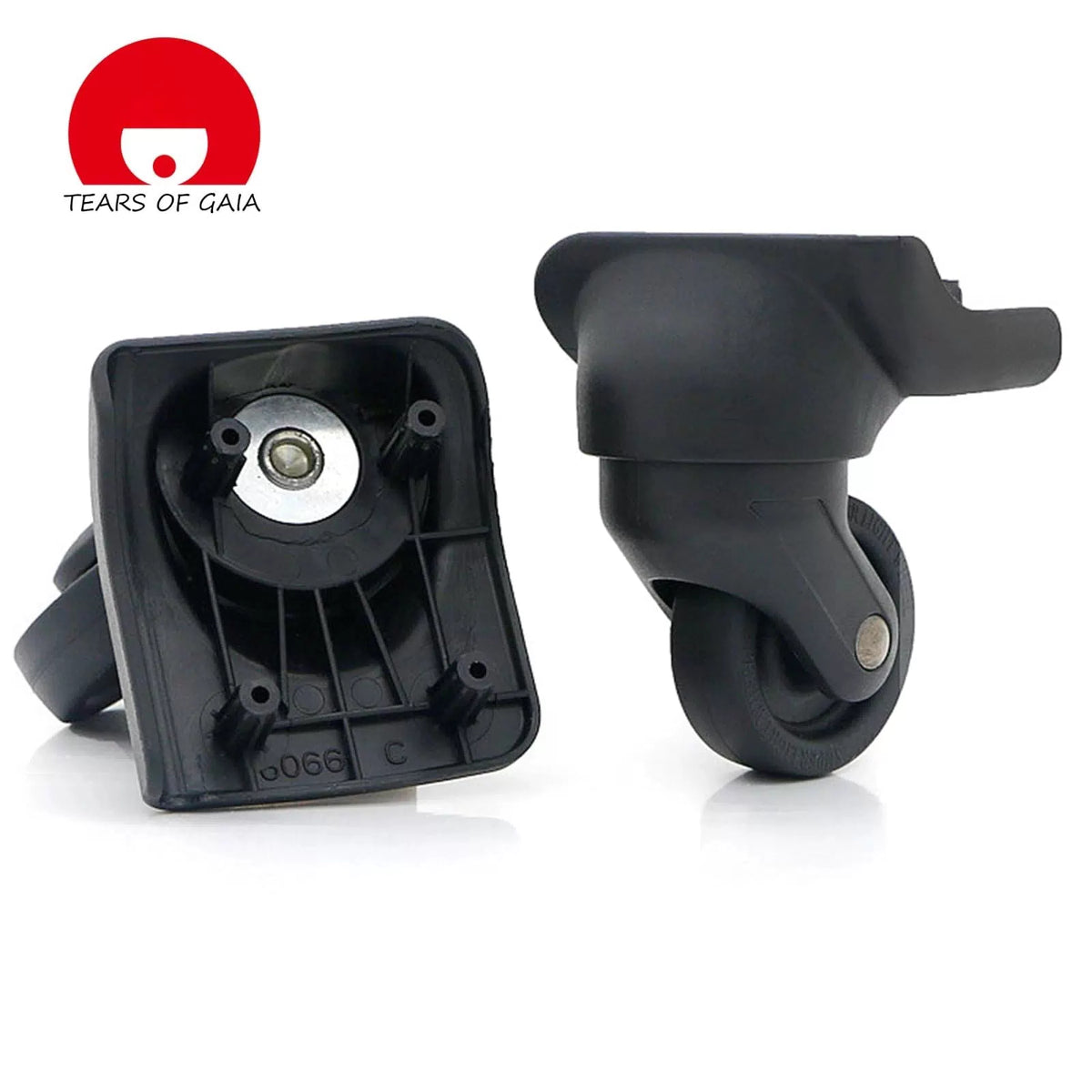 Universal Luggage Wheels Replacement Kit for Suitcase, Steel Core 360° Black [5]