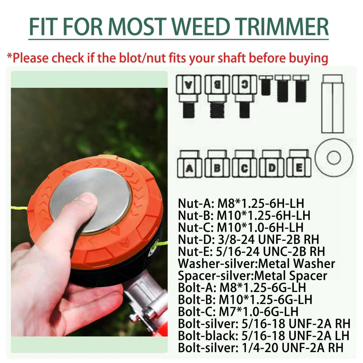 Universal Weed Eater Head,Easy Feed Trimmer Bump Head with Orange [3]