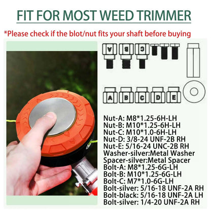 Universal Weed Eater Head,Easy Feed Trimmer Bump Head with Orange [3]