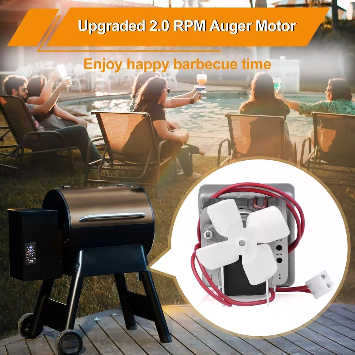 Upgraded 2.0RPM Auger Motor Replacement Parts Compatible with [7]
