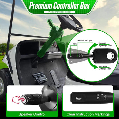 Upgraded Golf Cart Turn Signal Kit with Horn, Brake Switch Pad and black [3]
