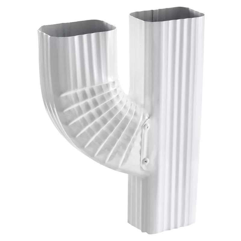 VYH Downspout Gutter Y Left Connector 2x3 Upright 2"x3" Left, White [5]