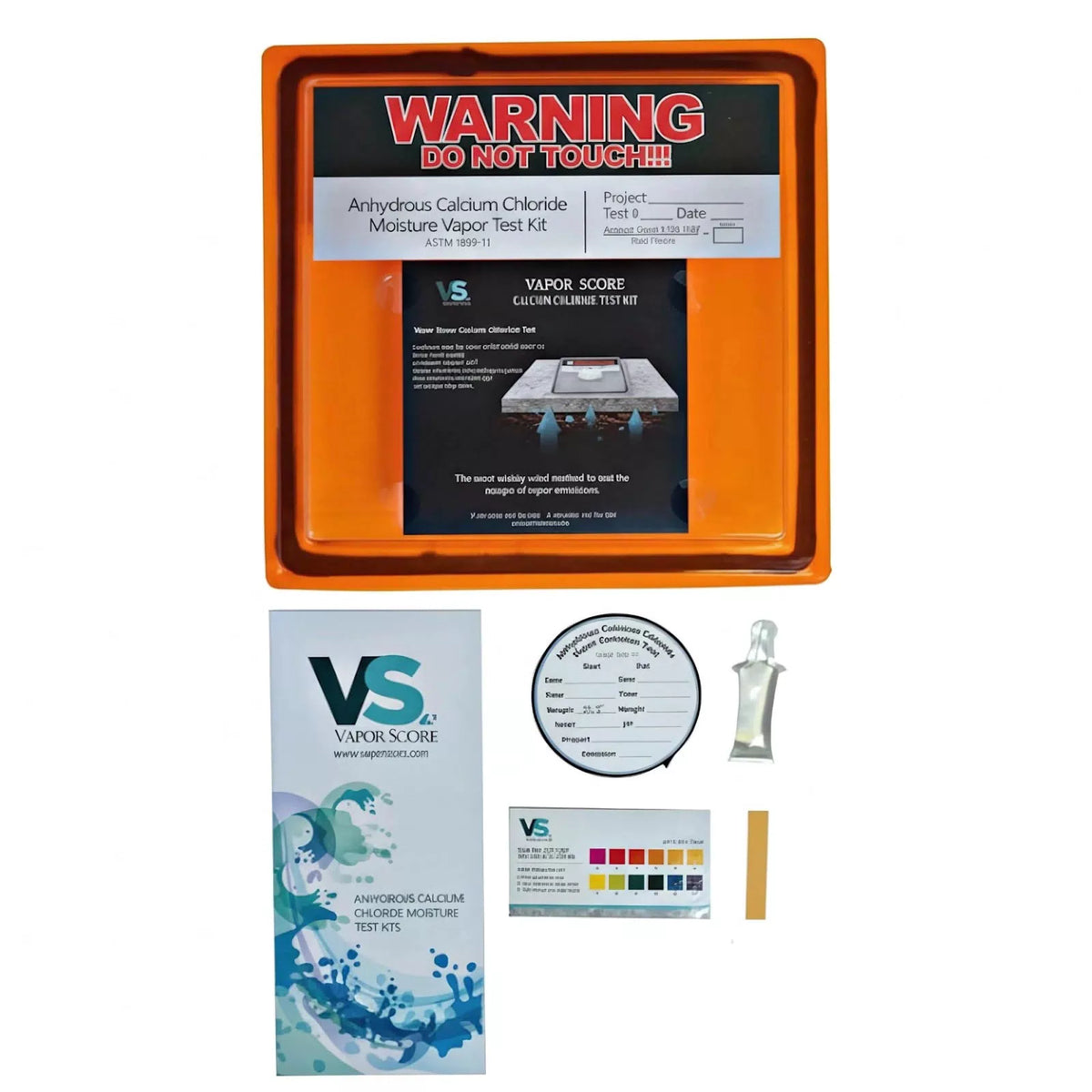 Vapor Score Moisture Tester for Concrete Slab, Calcium Chloride Test Kit –... [1]