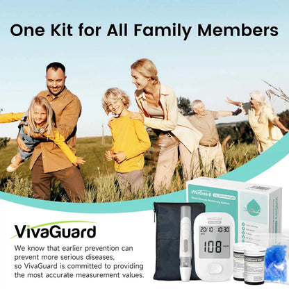 VivaGuard Talking Blood Glucose Monitor Kit,1 Meter 1 Lancing White [9]