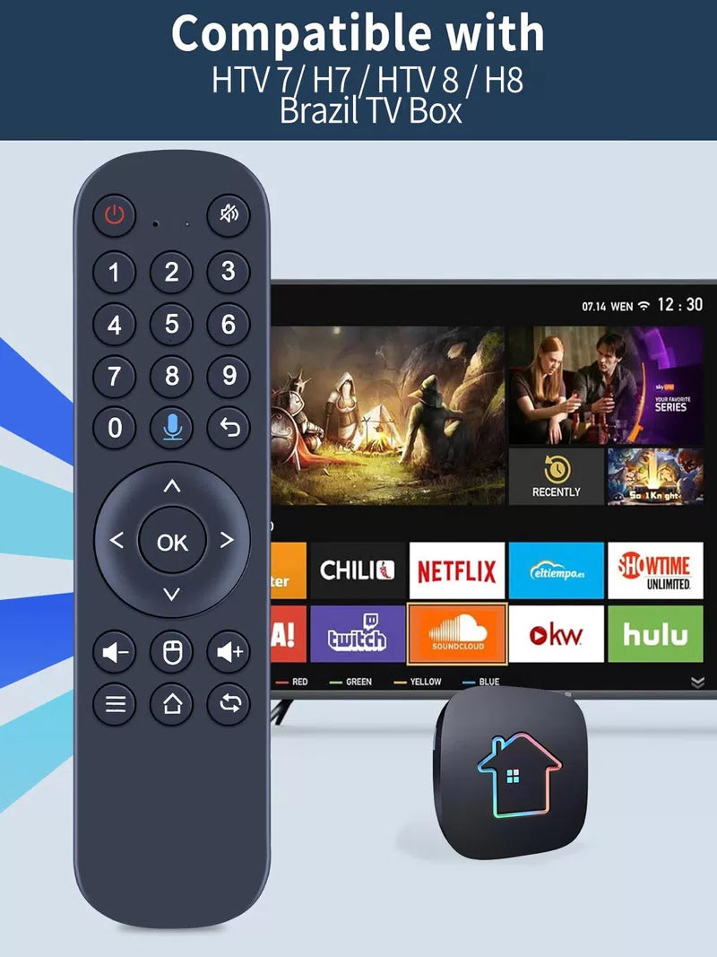 Voice Remote Control For 2025 H8 Brazil TV Box HTV8 [2]