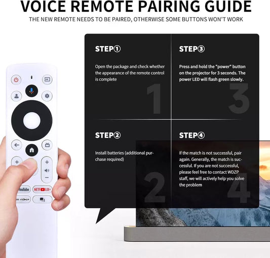 Voice Remote Control For BenQ GV50 1080p Portable Laser Projector [4]