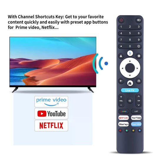 Voice Remote Control For KONKA 4K UHD HDR Android TV Live TV [5]