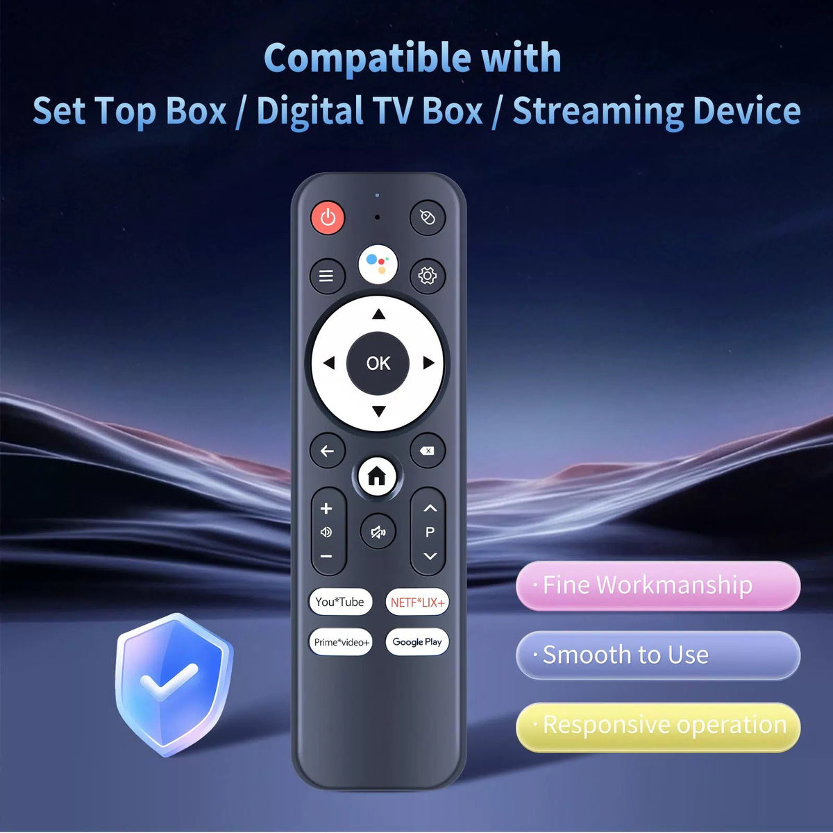 Voice Remote Control For Mortal T1 Smart Streaming Media Player TV Box [2]