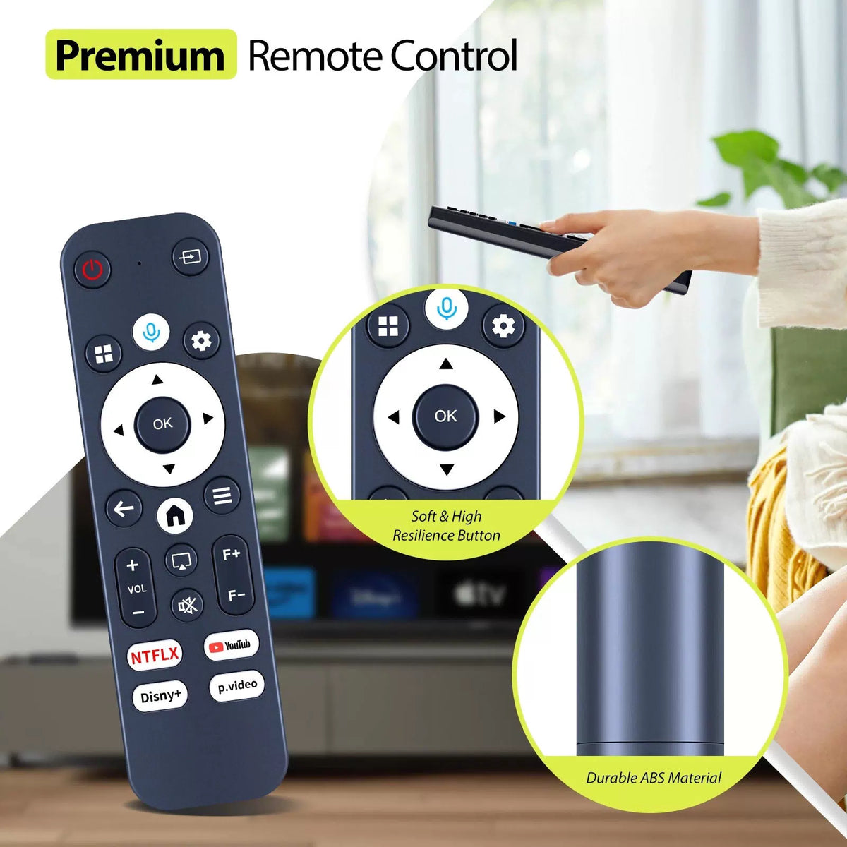 Voice Remote Control For NOBKLEN L350 Smart Projector [4]