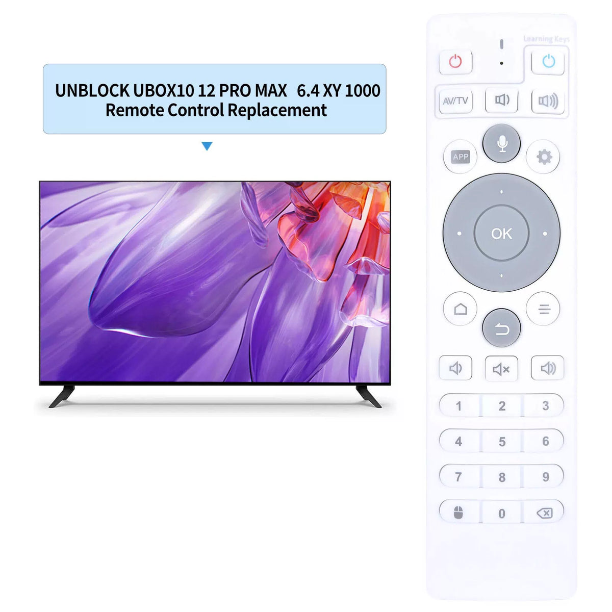 Voice Remote Control For Unblock Tech UBOX10 Android Media Streamer [2]