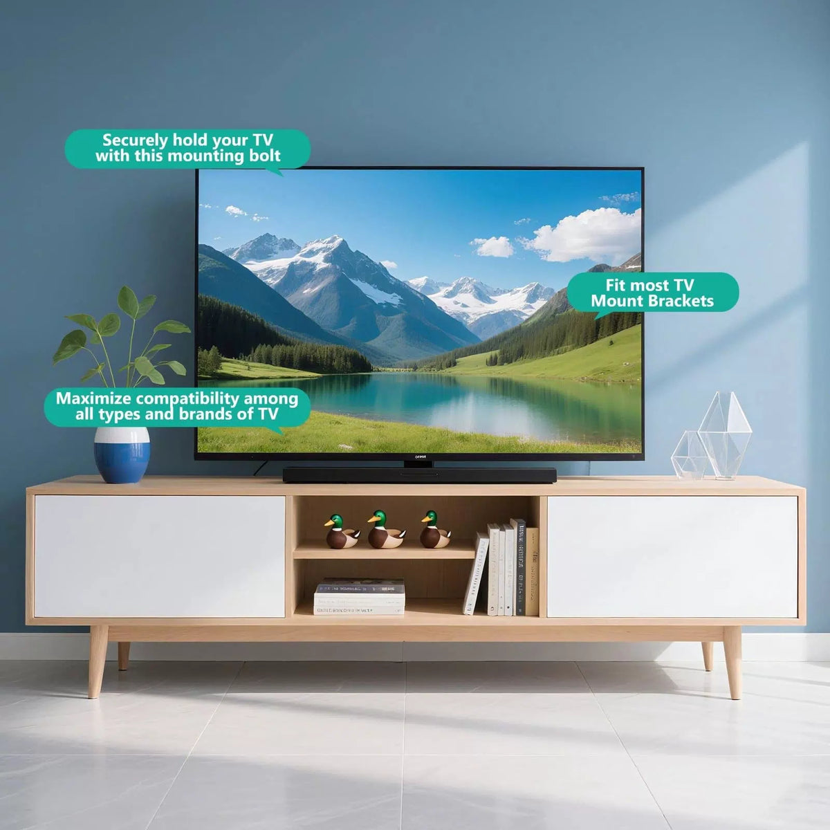 WALI Universal TV Mount Hardware Kit Includes M4 M5 M6 M8, Fit Most up Black [7]