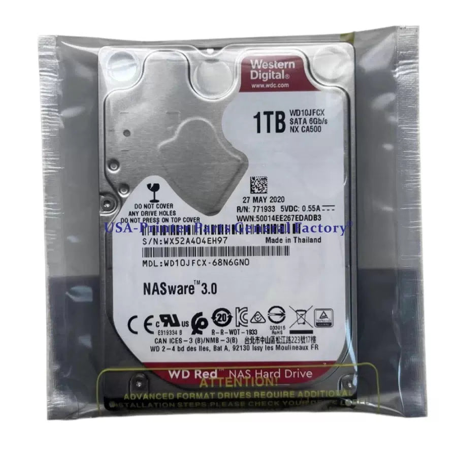 WD10JFCX For Western Digital 1TB 5400RPM 16MB SATA 2.5" NASware 3.0 Hard Disk [1]