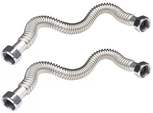 WHK 24-Inch Water Heater 1" FIP Flexible Hose 24 Inch, Stainless Steel [1]