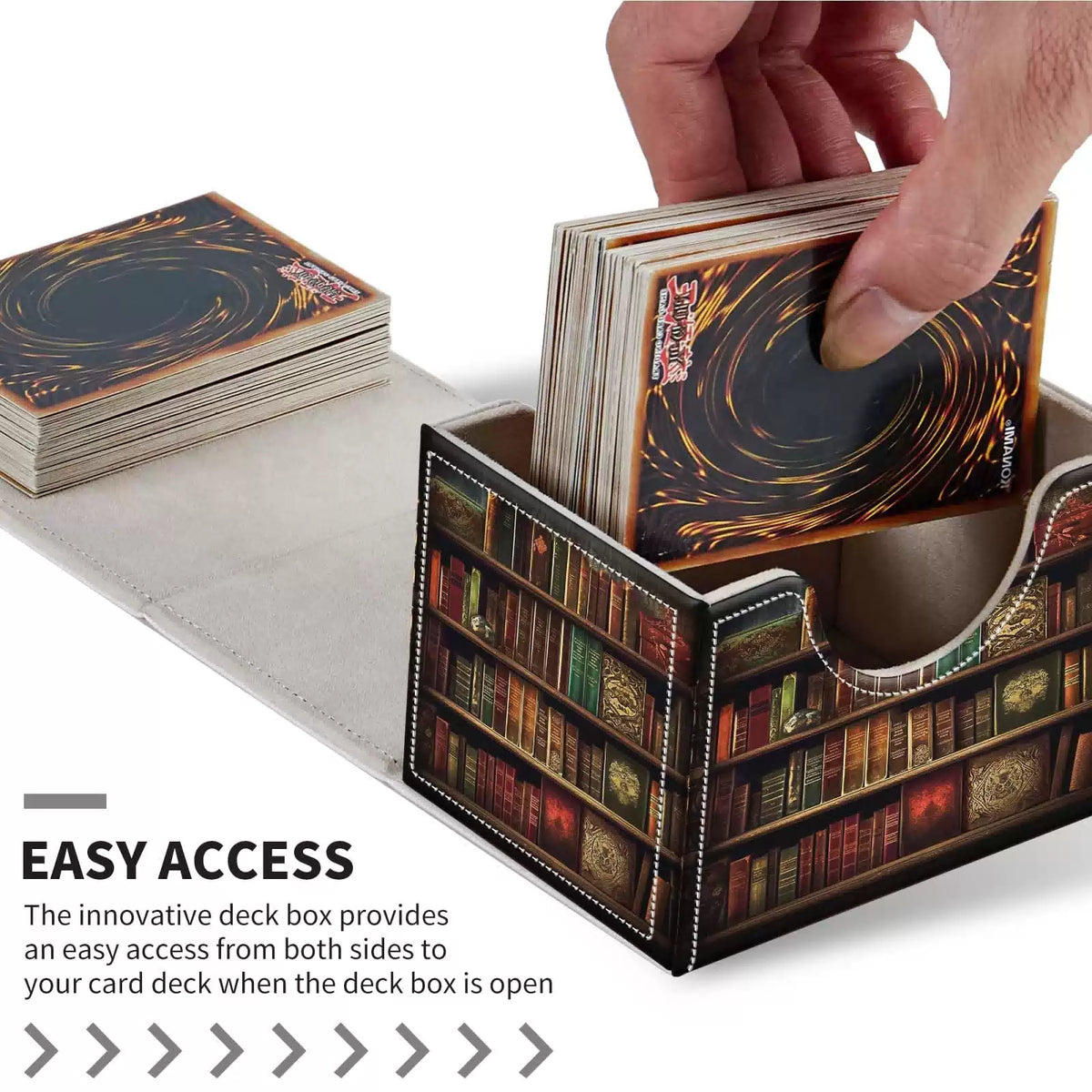 WZCJDHMJ Card Deck Box for MTG Cards 1 X Box, Vintage Bookshelf [2]