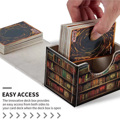 WZCJDHMJ Card Deck Box for MTG Cards 1 X Box, Vintage Bookshelf [2]
