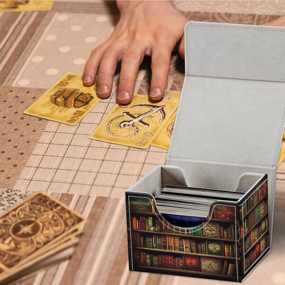 WZCJDHMJ Card Deck Box for MTG Cards 1 X Box, Vintage Bookshelf [6]