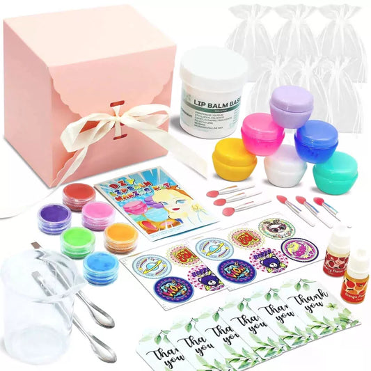 WhizToys 39Pcs Lip Balm Making Kit for Girls 48 Count (Pack of 1), Pink-Small [2]