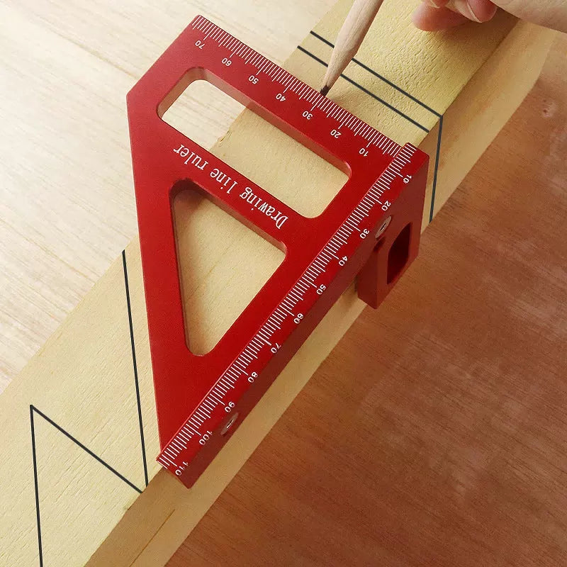 Woodworking Square Protractor Aluminum Alloy Miter Triangle Ruler High Precision Layout Measuring Tool for Engineer Carpenter [2]