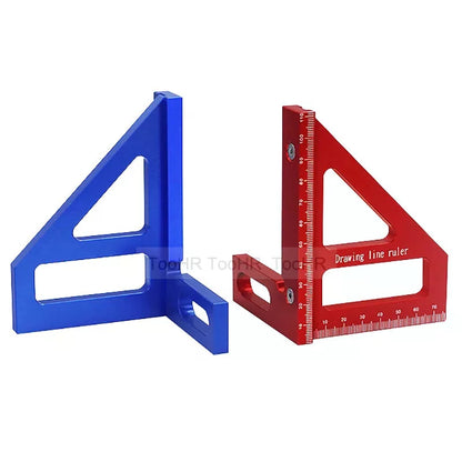 Woodworking Square Protractor Aluminum Alloy Miter Triangle Ruler High Precision Layout Measuring Tool for Engineer Carpenter [4]