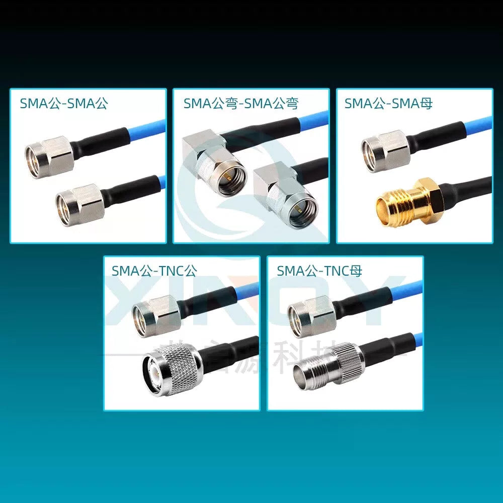 XINQY 086/405 Semi-flexible low-loss RF interconnect cable 8/9G SMA/N/TNC device interconnect cable, TNC female connector - SMA male connector (stainless steel); 1m/2 pieces [4]
