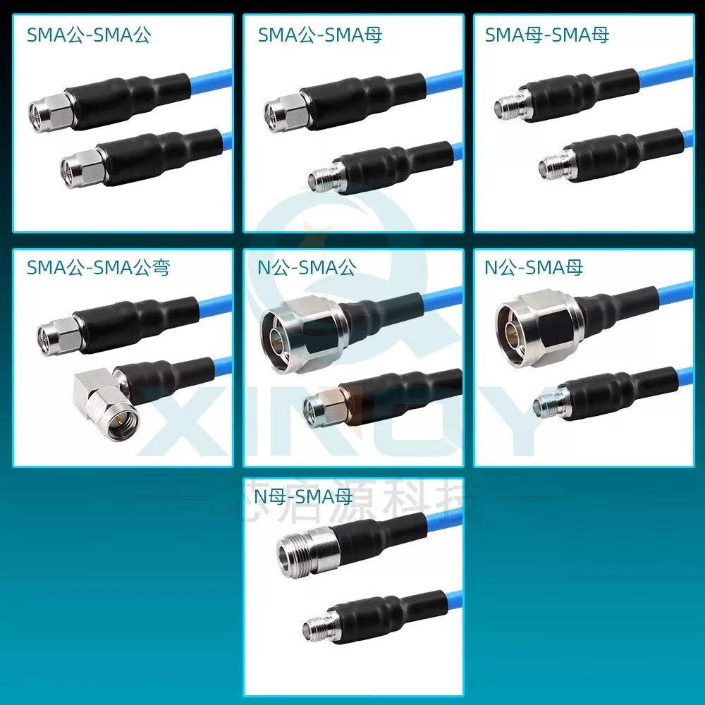 XINQY 0-18G SMA/N Phase-Stable RF Cable, Flexible High-Shielding Low-Loss Test Cable Assembly, N Male to SMA Male; 1m [3]