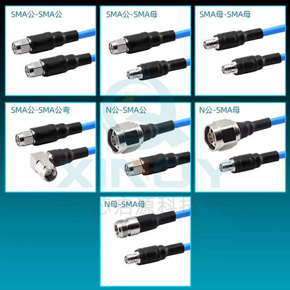 XINQY 0-18G SMA/N Phase-Stable RF Cable, Flexible High-Shielding Low-Loss Test Cable Assembly, SMA Male Connector - SMA Male Elbow; 0.5m [3]