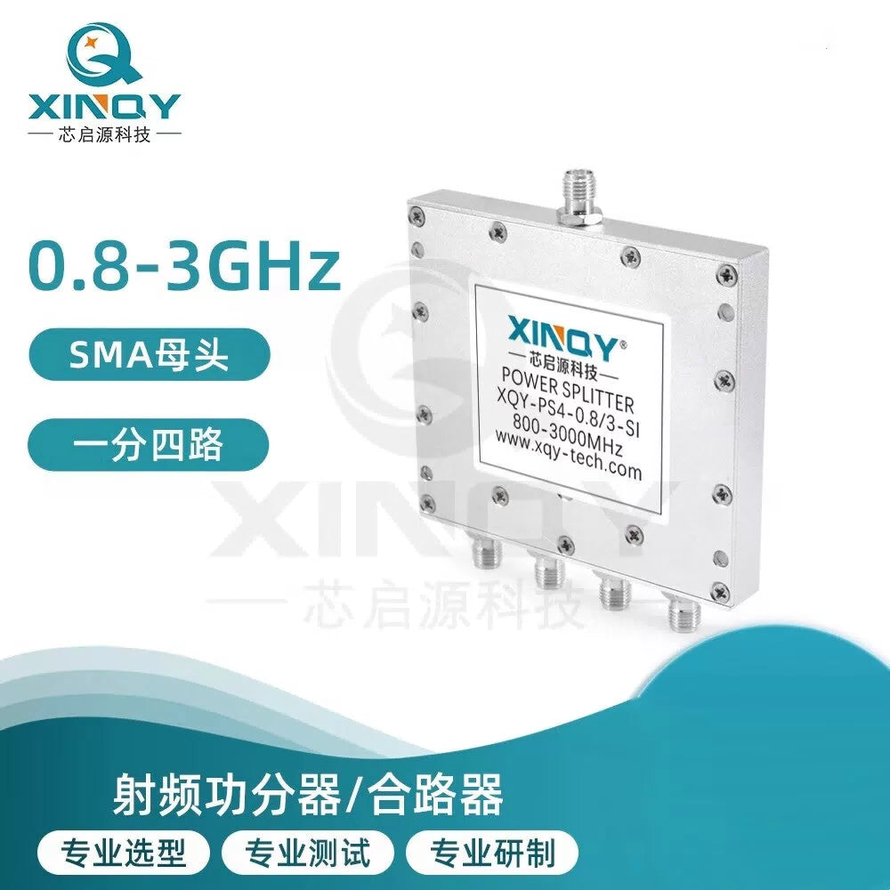 XINQY 0.8-3G SMA microstrip power divider, 1 to 4, 1.1/1.7 L-band GNSS/GPS antenna signal distribution, 0.95-2.15G (standard model). [2]