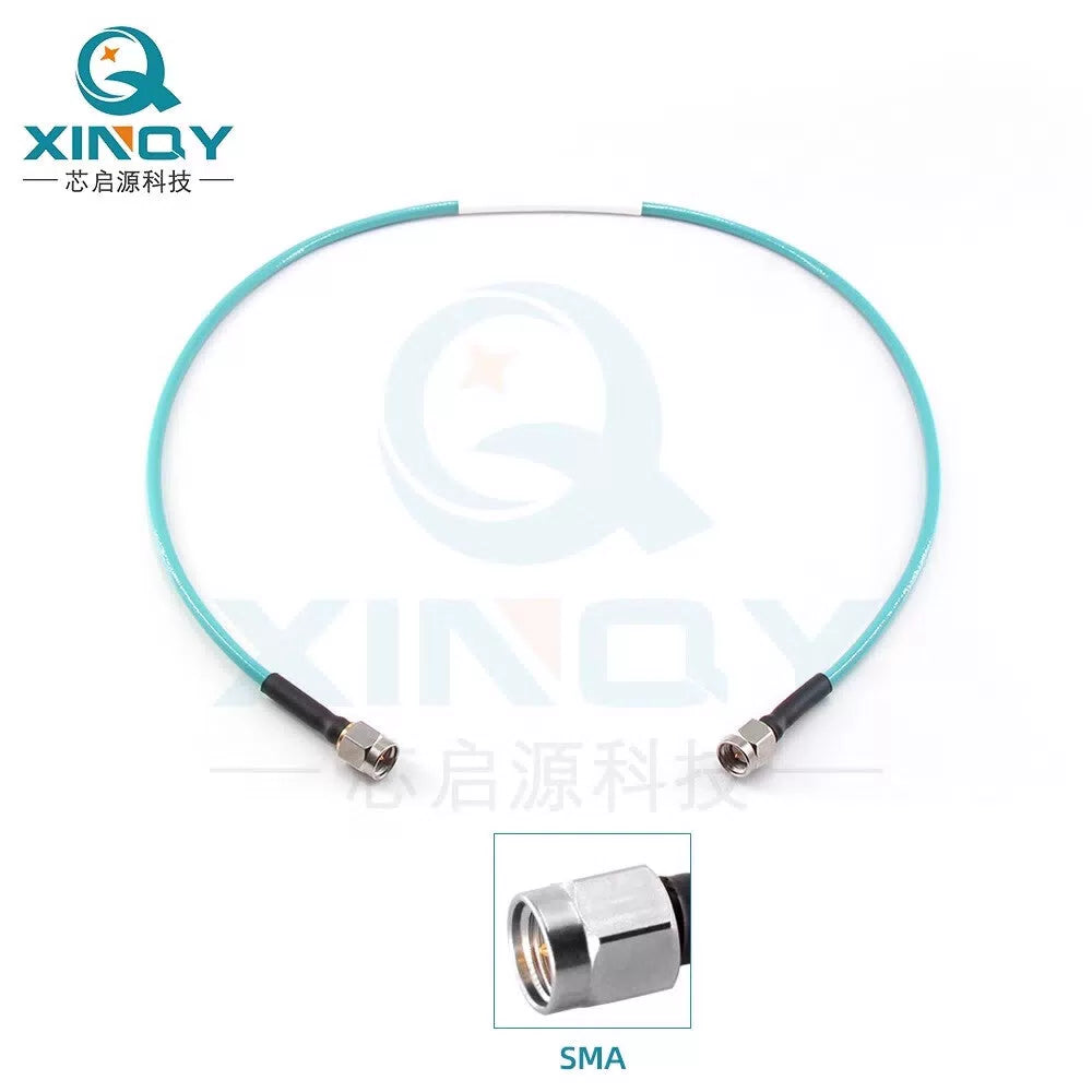 XINQY 18G Ultra-Flexible Low-Loss Cable Assembly, SMA RF Connector, Equipment Test Interconnect Feeder, SMA Male Connector - SMA Male Elbow; 0.5m [5]
