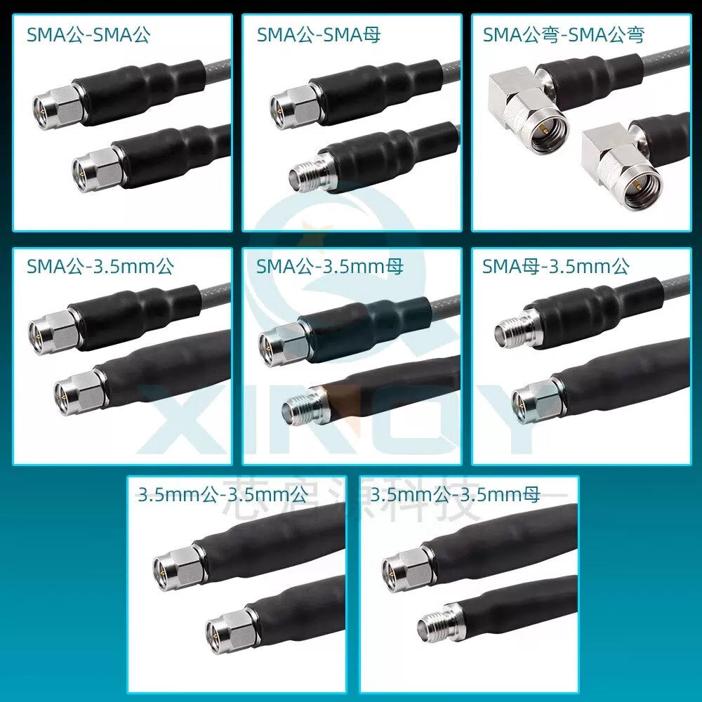 XINQY 26.5G Low-Loss RF Cable, SMA/3.5 CXN3507 Coaxial Connector, Phase Stability Test Cable Assembly, SMA Male to 3.5 Male; 0.2m [3]