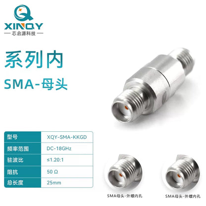 XINQY 27G High Frequency Coaxial Adapter, SMA Professional Test Grade Conversion Head, Vector Mesh Test Head, SMA Female to Female (18G) [1]
