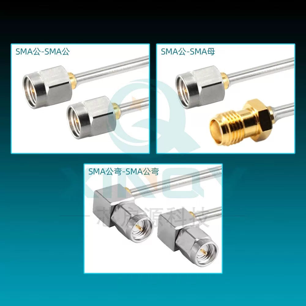 XINQY 2.2mm Rigid Low-Loss SMA Coaxial Cable with SMA Male-to-SMA Male Connector; 0.2m [3]