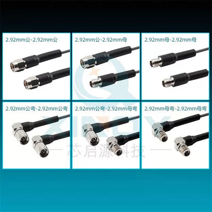 XINQY 2.92mm Low-Loss Coaxial Cable 67G RF Test Cable Assembly, Amplitude and Phase Stable, 2.92mm Male Elbow - 2.92mm Male Elbow, 1.5m Length [3]