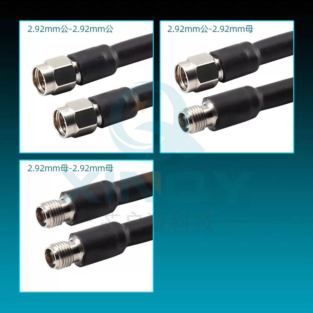 XINQY 40G Armored Test Cable Assembly, 2.92mm Wave VNA RF Cable, Network Detection Test, 2.92 Female Connector - 2.92 Female Connector; 3m [3]
