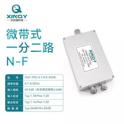XINQY 50W High-Power RF Power Divider/Splitter, 100-500MHz Combiner, 0.1-0.5G [1]
