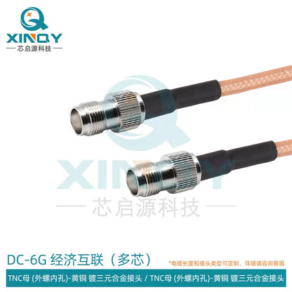 XINQY 6G RF cable, N to TNC connector extension cable, double shielded silver-plated TNC female connector, 5m length. [1]