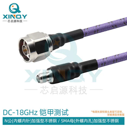 XINQY Armored Test Cable Assembly 18G SMA/N High Shielding Amplitude and Phase Stable Network RF Cable N Male to SMA Female, 3m Length [1]