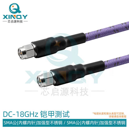 XINQY Armored Test Cable Assembly 18G SMA/N High Shielding Amplitude and Phase Stable Network RF Cable, SMA Male-SMA Male Length 0.91m [1]