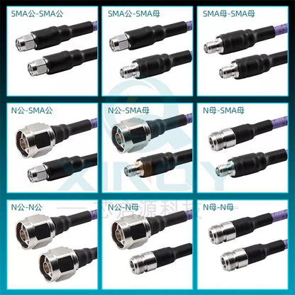 XINQY Armored Test Cable Assembly 18G SMA/N High Shielding Amplitude and Phase Stable Network Splitter RF Cable N Female to SMA Female Length 0.5m [3]
