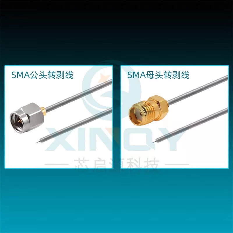 XINQY Board-End Soldering RF Extension Cable, 034 Semi-Stainless Steel Copper Tube, WIFI/IoT Test Module, SMA Male (Stainless Steel) - 1mm Stripped Wire, 0.2m Length [5]