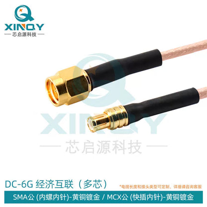 XINQY Coaxial Communication Feeder Cable SMA/MCX/MMCX RF Connection Cable 0-6G Antenna Equipment Interconnection SMA Male to MCX Male Length 0.15m/3 pieces [1]