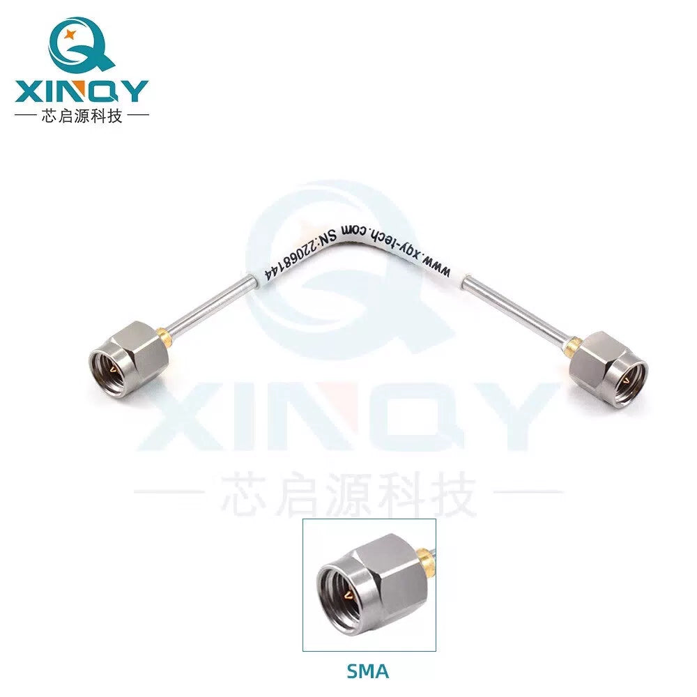 XINQY DC-18G Low-Loss Semi-Steel Cable, Copper Tube Internal Interconnection, RF Cable, SMA Female (Gold-Plated Brass) - SMA Female (Gold-Plated Brass), Length 0.5m [1]
