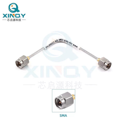 XINQY DC-18G Low-Loss Semi-Steel Cable, Copper Tube Internal Interconnection, RF Cable, SMA Male-SMA Female (Gold-Plated Brass), Length 0.3m [1]