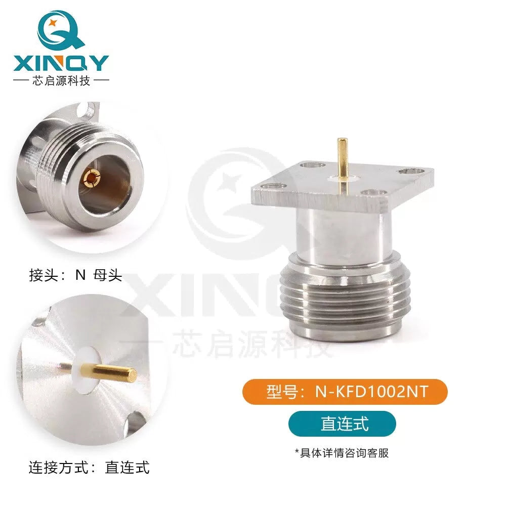 XINQY Four-Hole Flange Panel Mount RF Connector DC-11GHz Direct PCB Soldering N-KFD1002NT/5pcs [4]