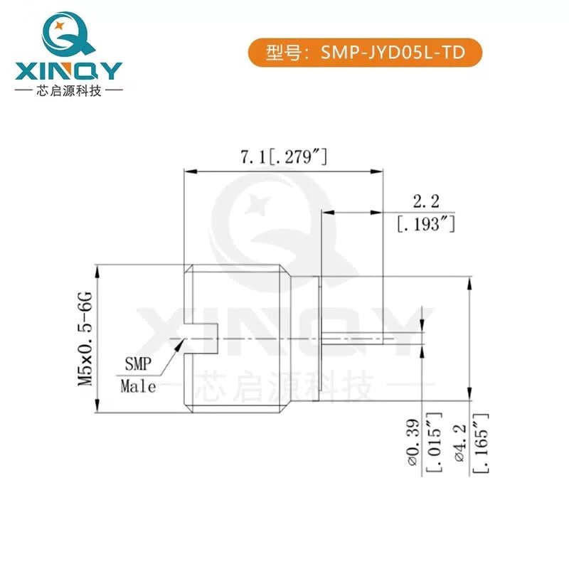 XINQY GPO/SMP-JYD05L Semi-Escapement RF Connector, Embedded/Threaded Mount, Cavity Socket, 40G, Pin Length 2.2mm (18GHz), 5 Pieces [4]