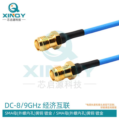XINQY Low-Loss High-Shielding RF Extension Cable 8/12G SMA/N Flexible Test Interconnect 402 Connector Cable, SMA Female to SMA Female, Length 0.3m [1]